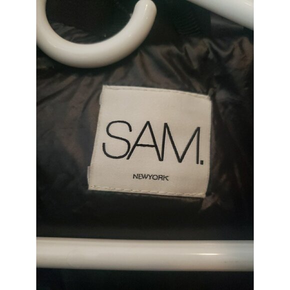 SAM. New York Jacket Down Puffer Glacier Boys Kids Sz12 Black Missing Hood - Picture 10 of 13